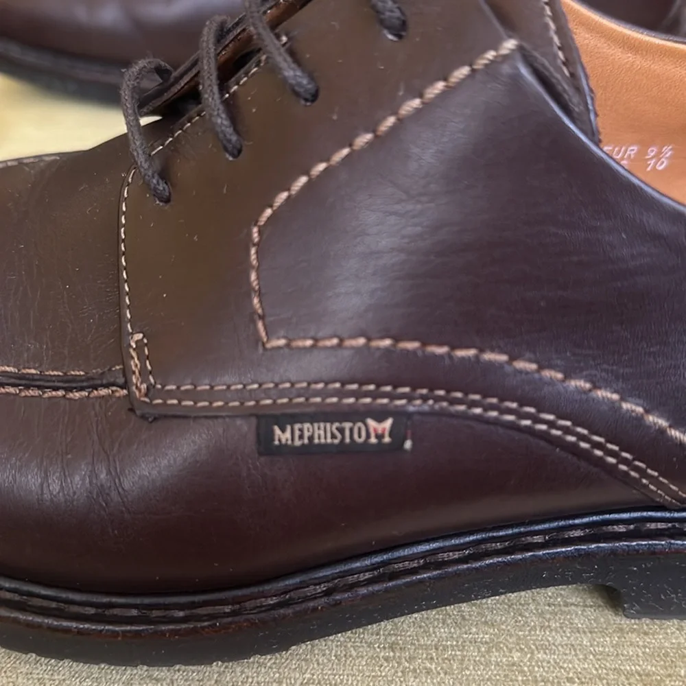Mephisto Goodyear Welt Shoes Men's Size 10 Brown Casual Derby Oxford